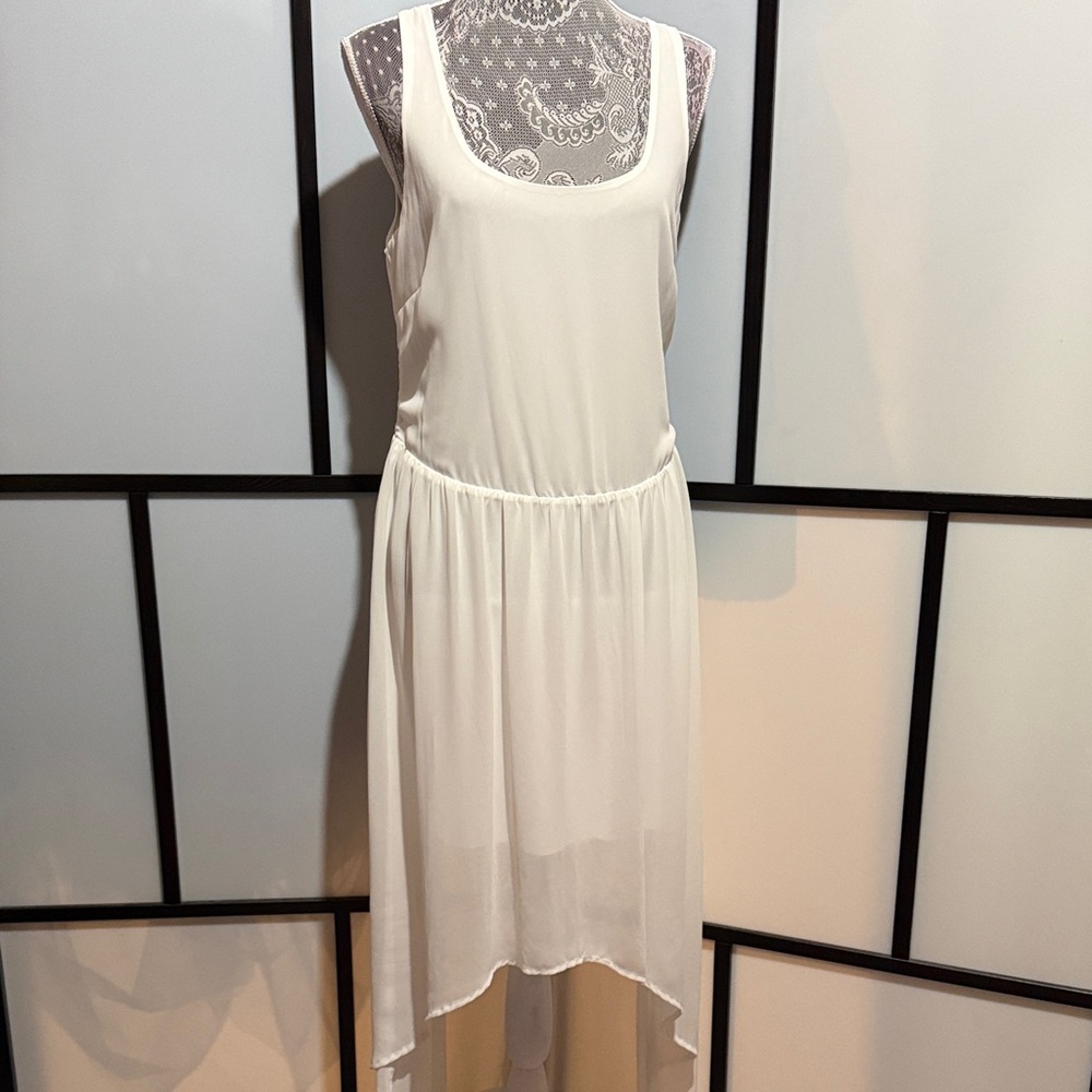 HeartSoul Cream Sleeveless High-Low Dress